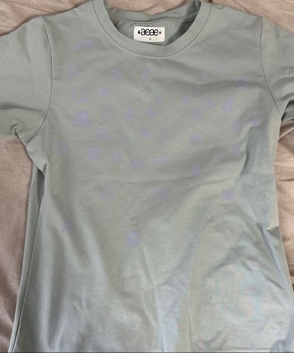 ◆25SS AEAE SCATTERED LETTER TEE/2色◆ MUSINSA | AEAE SCATTERED LETTER TEE [MINT]