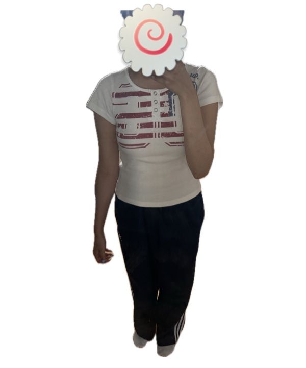 MUSINSA | AEAE USA BANNER HENLY NECK TEE [WHITE]