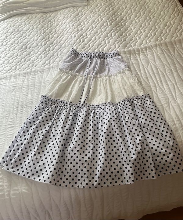 ★ronron★ DOT LACE MIX PATCH CANCAN LONG SKIRT WHITE NAVY MUSINSA | RONRON DOT LACE MIX PATCH CANCAN LONG SKIRT WHITE