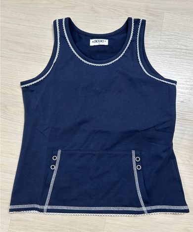 MUSINSA | AEAE LACE POCKET SLEEVELESS [NAVY]