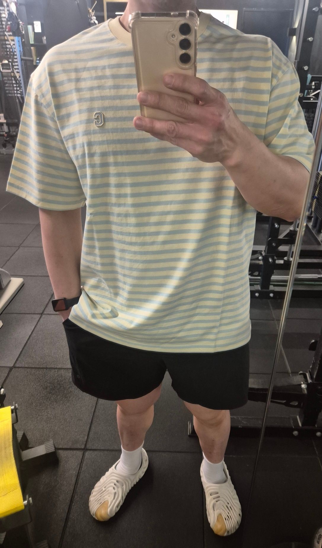 MUSINSA | COVERNAT Basic Stripe T-shirt Lemon