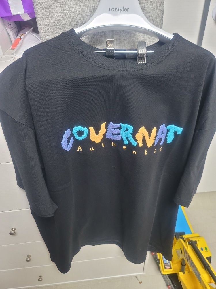 MUSINSA | COVERNAT Doodle Logo Graphic T-Shirt Black