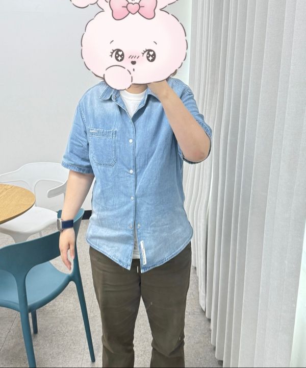 COVERNATのWashed Denim Half Shirt 全2色 Washing Denim Half Shirts Blue - Covernat | 60% - Asian