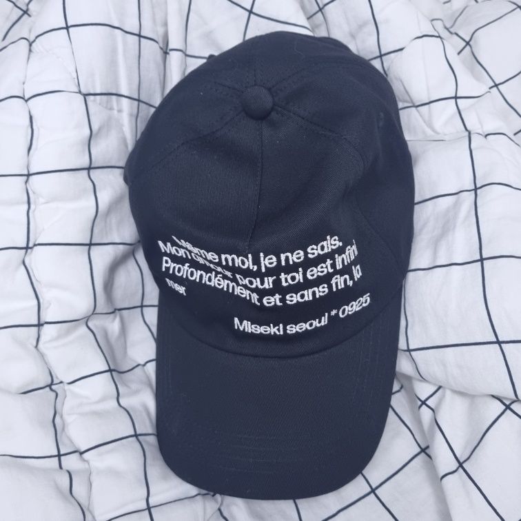 MUSINSA | MISEKI SEOUL Misekiseoul quote ball cap CHARCOAL