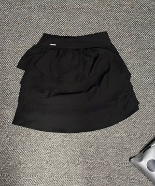 MUSINSA | MISEKI SEOUL Unbalanced layers midi skirt CHARCOAL