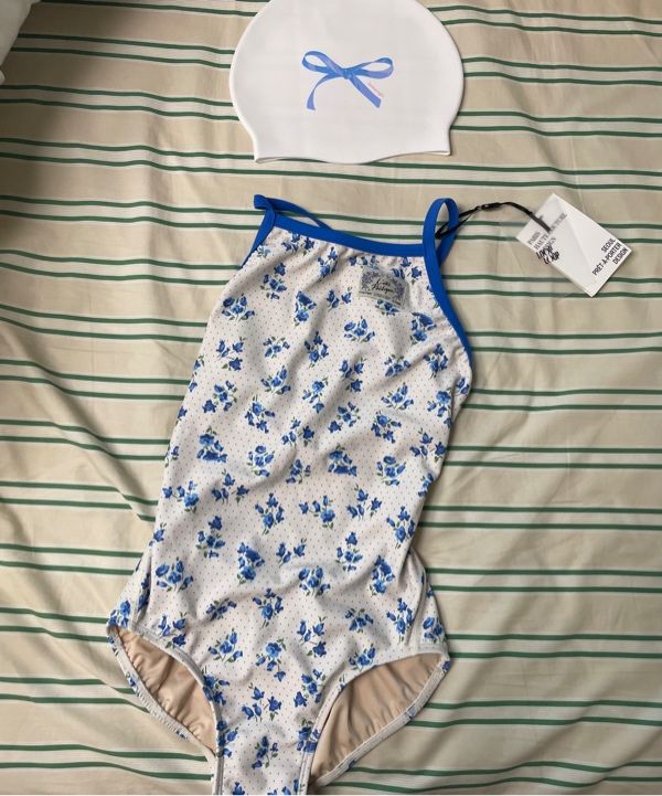 MUSINSA公式 | LOOPLOOP [Rosie Dot Blue] One Piece Swimsuit