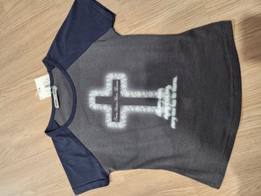 MUSINSA | NIIER NOR CROSS ROSE RAGLAN TEE_IVORY
