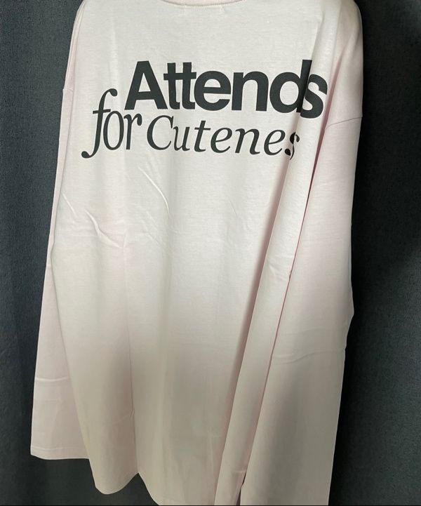 MUSINSA公式 | ATTENDS ベビーピンクのロングスリーブTシャツ