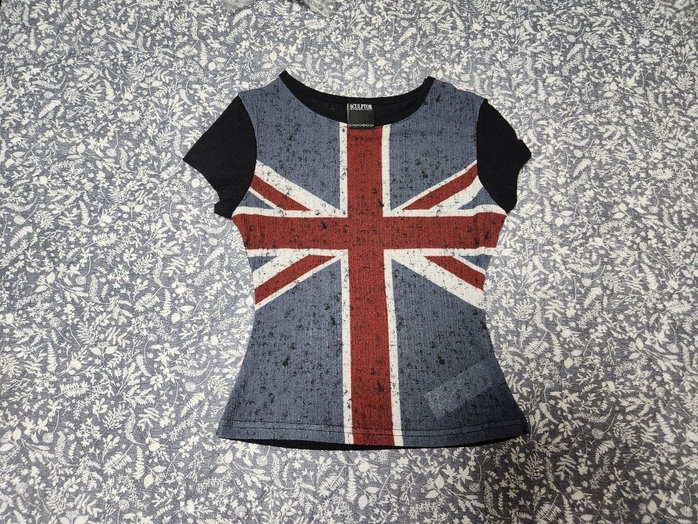 MUSINSA | SCULPTOR Union Jack Baby Tee Black