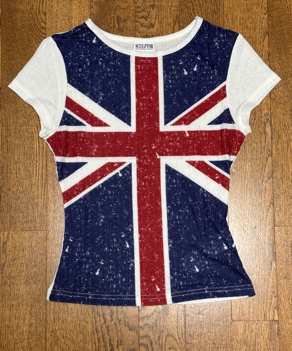 MUSINSA | SCULPTOR Union Jack Baby Tee White