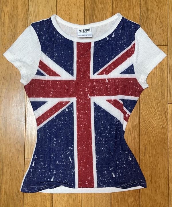MUSINSA | SCULPTOR Union Jack Baby Tee White
