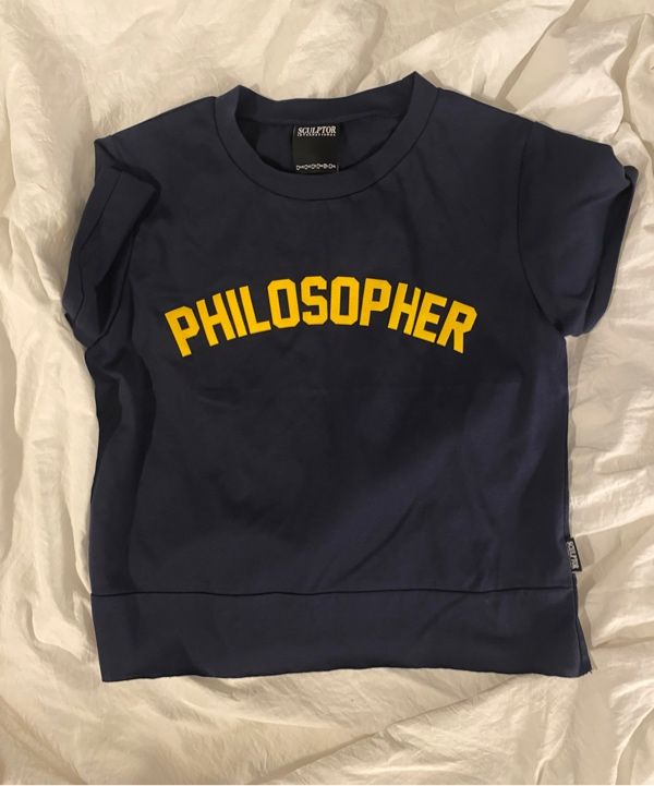 Tシャツ・カットソー [SCULPTOR] Philosopher Baby Tee Navy SC25S252NA MUSINSA | SCULPTOR Philosopher Baby Tee Navy