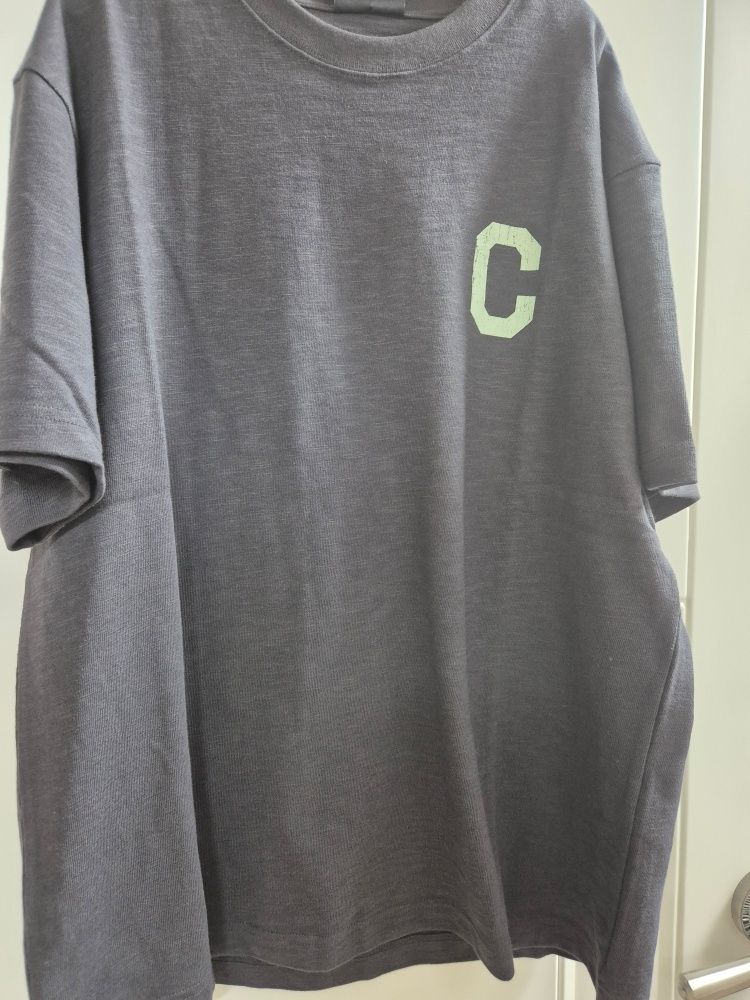 MUSINSA | COVERNAT Slub Crack C Logo T-Shirt Charcoal