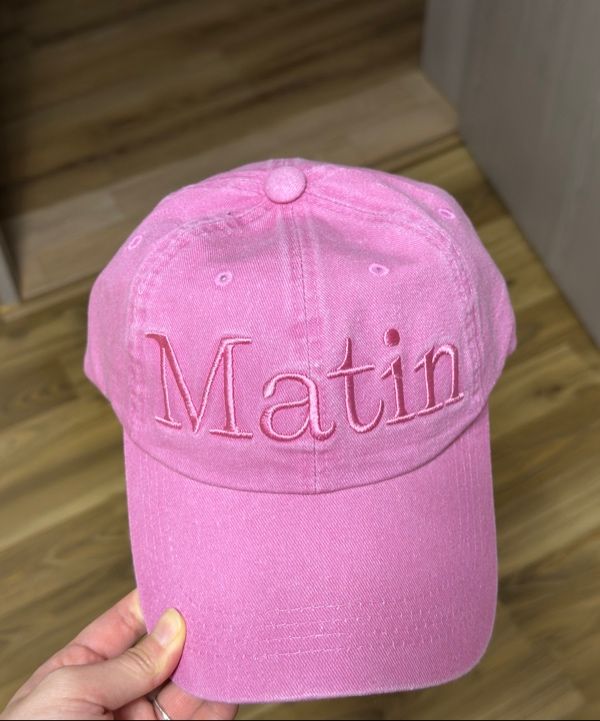 MUSINSA | MATIN KIM MATIN LOGO WASHED BALL CAP IN BEIGE