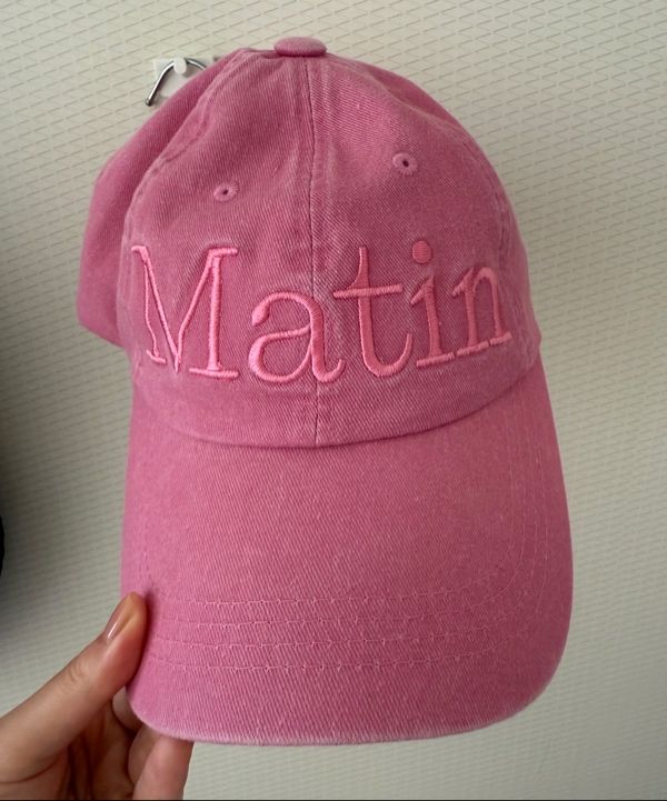 【Matin Kim】 MATIN LOGO WASHED BALL CAP ♥4Color MATIN LOGO WASHED BALL CAP IN LIGHT BEIGE – Matin Kim