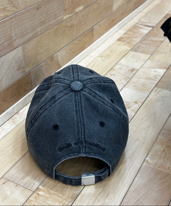MUSINSA | MATIN KIM MATIN LOGO WASHED BALL CAP IN BLACK