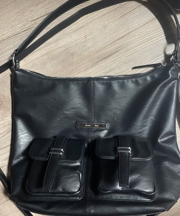 MUSINSA | MATIN KIM DOUBLE POCKET TWO WAY BAG IN BLACK