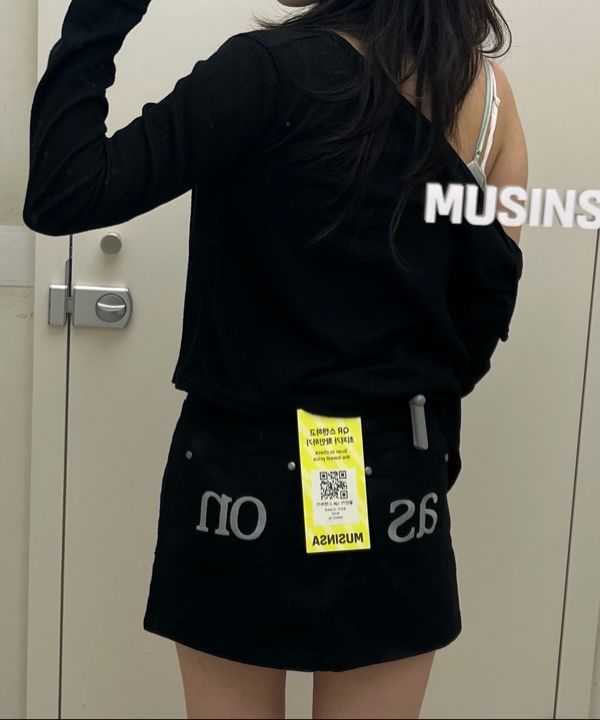 MUSINSA公式 | ASON POG SKIRT / BLACK