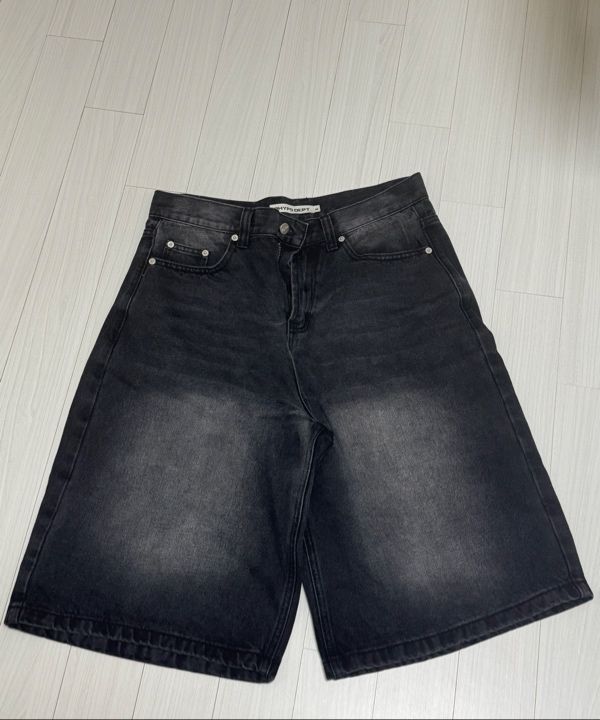 MUSINSA | PHYPS Washed Bermuda Denim Shorts_Blue