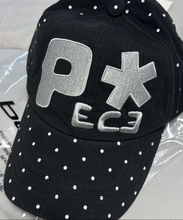 韓国 ユニセックス ロゴキャップ[BAUF] PEACE BIG LOGO BALL CAP MUSINSA | BAUF Peace Big Logo Ball Cap [Dot Black]