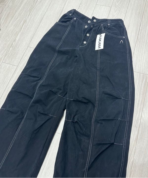 ●AAKAM● Knee Pin-tuck Studded Cotton Pants MUSINSA | AAKAM Knee Pin-tuck Studded Cotton Pants (Black)