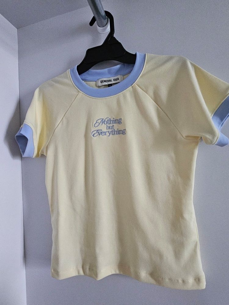 MUSINSA | GENERAL IDEA Raglan Crop Ringer T-Shirt [LIGHT