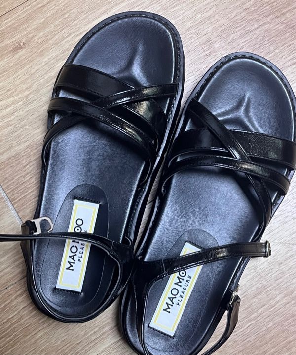 ★MAC MOC★ Ballet Triple Cross Block Heel Sandals 3 Colors MUSINSA | MACMOC Balle Ballet Triple Cross Block Heel