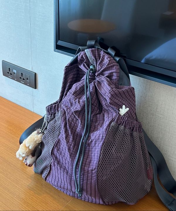 MUSINSA公式 | SUNLOVE Tourer Gym Sack Purple Grid