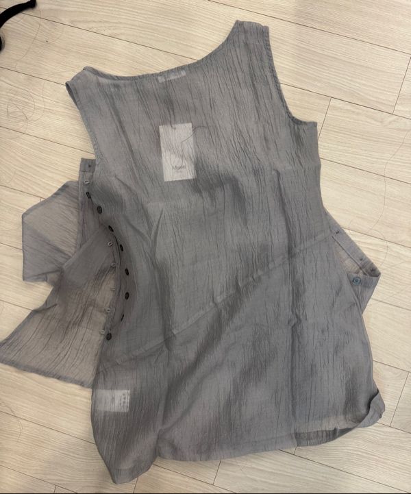 ★ MISEKI SEOUL★ Billow sheer sleeveless one piece BLACK M MUSINSA | MISEKI SEOUL Sheer sleeveless button one piece BLACK