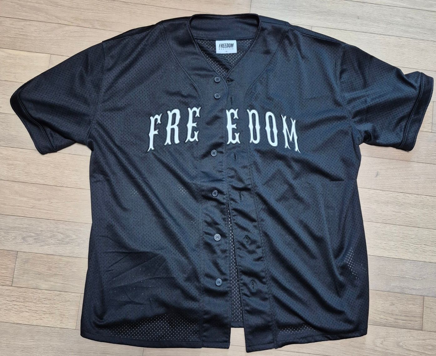 MUSINSA公式 | FREEDOM メッシュベースボールジャージ（ブラック）