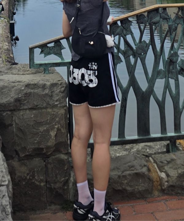 MUSINSA | TRAVEL Zero Three Jersey Lace Shorts Black