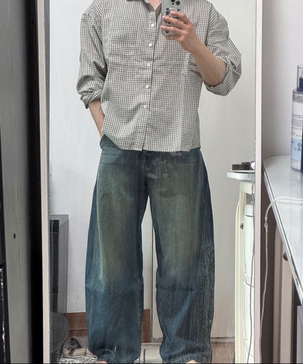 MUSINSA | NOT4NERD [Summer Fabric] Linen Like Curved Semi