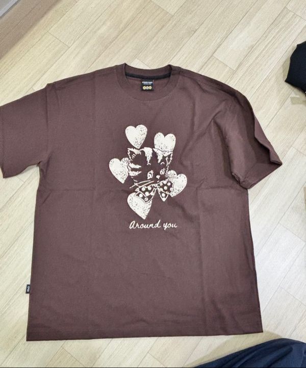 MUSINSA公式 | CPGN STUDIO Heart Luna Short Sleeve T-shirt Brown