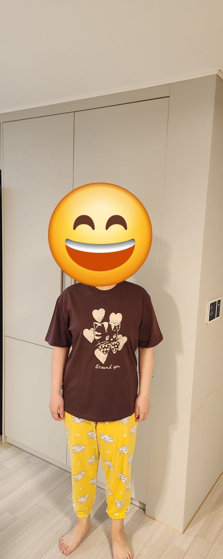 MUSINSA | CPGN STUDIO Heart Luna Short Sleeve T-shirt Brown