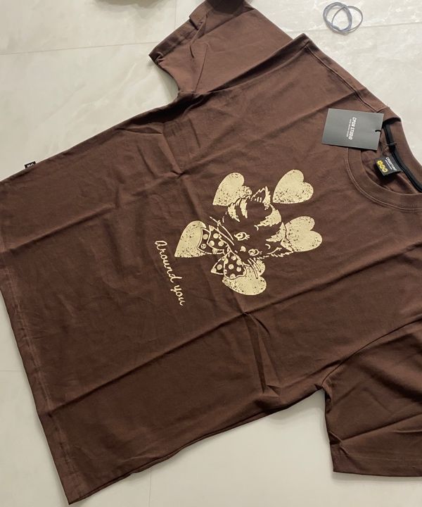 MUSINSA | CPGN STUDIO Heart Luna Short Sleeve T-shirt Brown