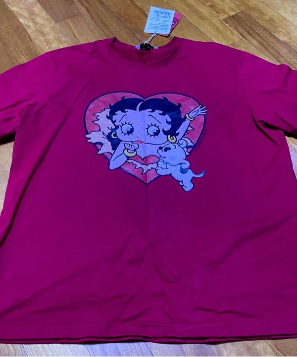 Tシャツ・カットソー ULKIN CANVAS Betty Boop Heart Burst Overfit Short Sleeve T-s MUSINSA | ULKIN CANVAS Betty Boop Heart Burst Slav Overfit