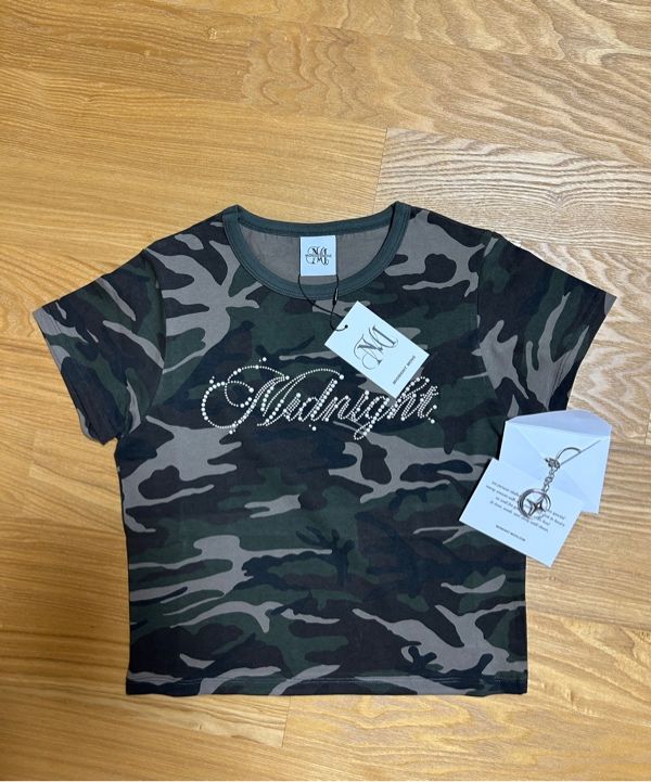 ★MIDNIGHT MOVE★ camo t dark grey camo t (dark grey) - MIDNIGHT MOVE | 60% - Asian Fashion