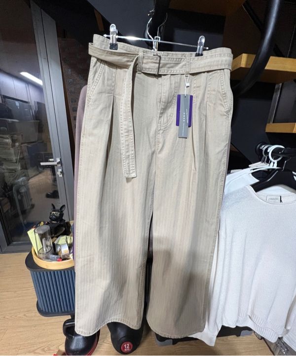 DNSR ■ Belted Herringbone Pants MUSINSA | DNSR Belted Herringbone Pants Beige