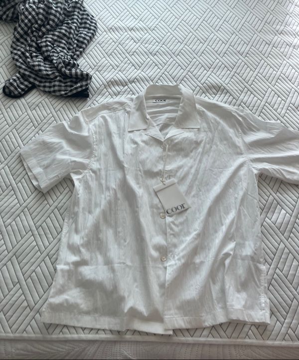 【COOR】 Natural Wrinkle Open Collar Shirt / 追跡付 COOR】 Natural Wrinkle Open Collar Shirt / 追跡付