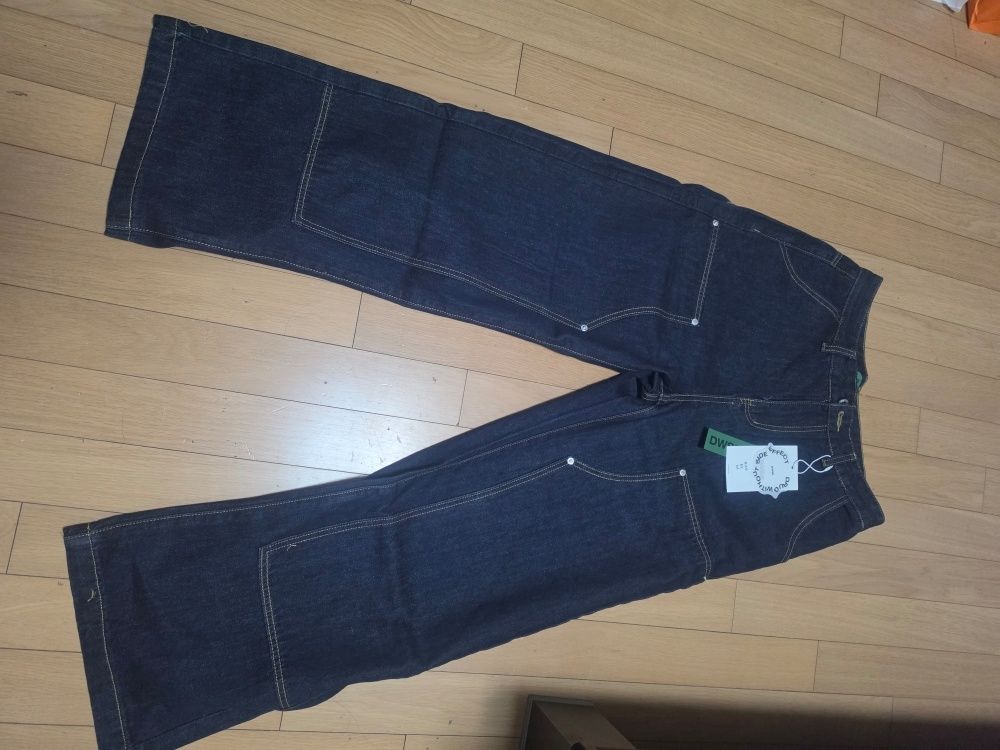 MUSINSA | DWS COMPANY Double Knee Denim Pants (Indigo)