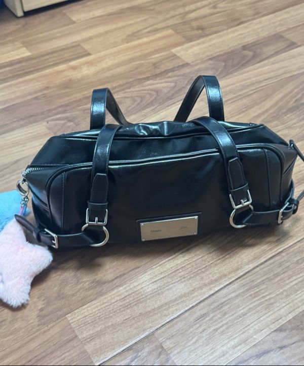 MUSINSA | MATIN KIM BIKER DETAIL MEDIUM SHOULDER BAG IN BLACK