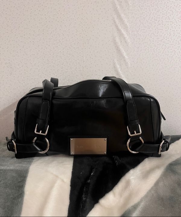 MUSINSA | MATIN KIM BIKER DETAIL MEDIUM SHOULDER BAG IN BLACK