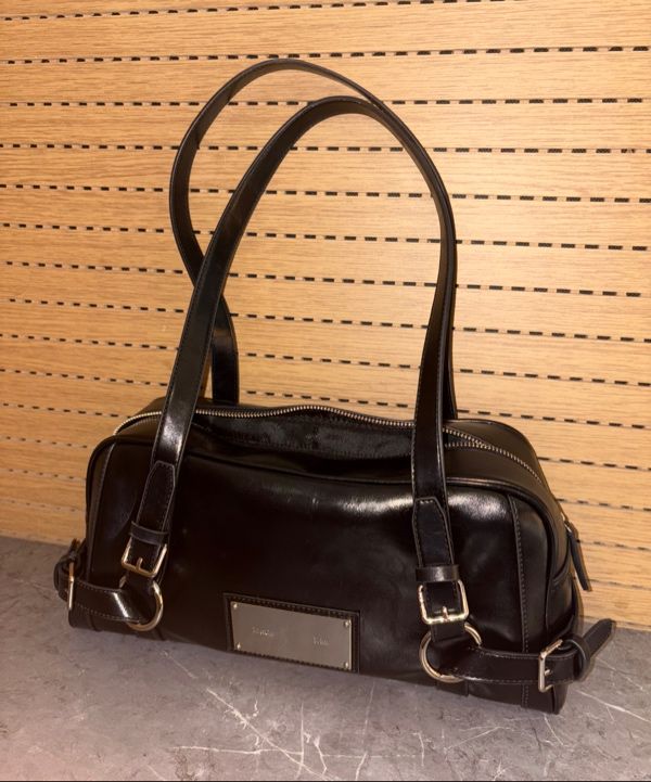MUSINSA | MATIN KIM BIKER DETAIL MEDIUM SHOULDER BAG IN BLACK