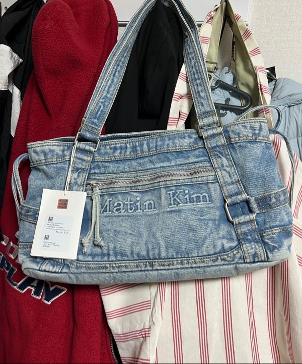 ● MATIN KIM ● MATIN WASHED DENIM SQUARE BAG MUSINSA | MATIN KIM MATIN WASHED DENIM SQUARE BAG IN BLACK