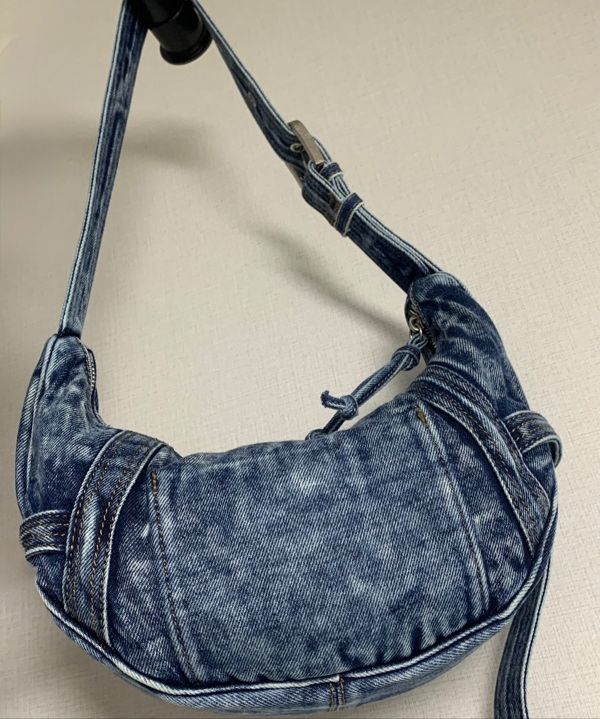 MUSINSA | MATIN KIM MATIN WASHED DENIM MINI HOBO BAG IN BLUE