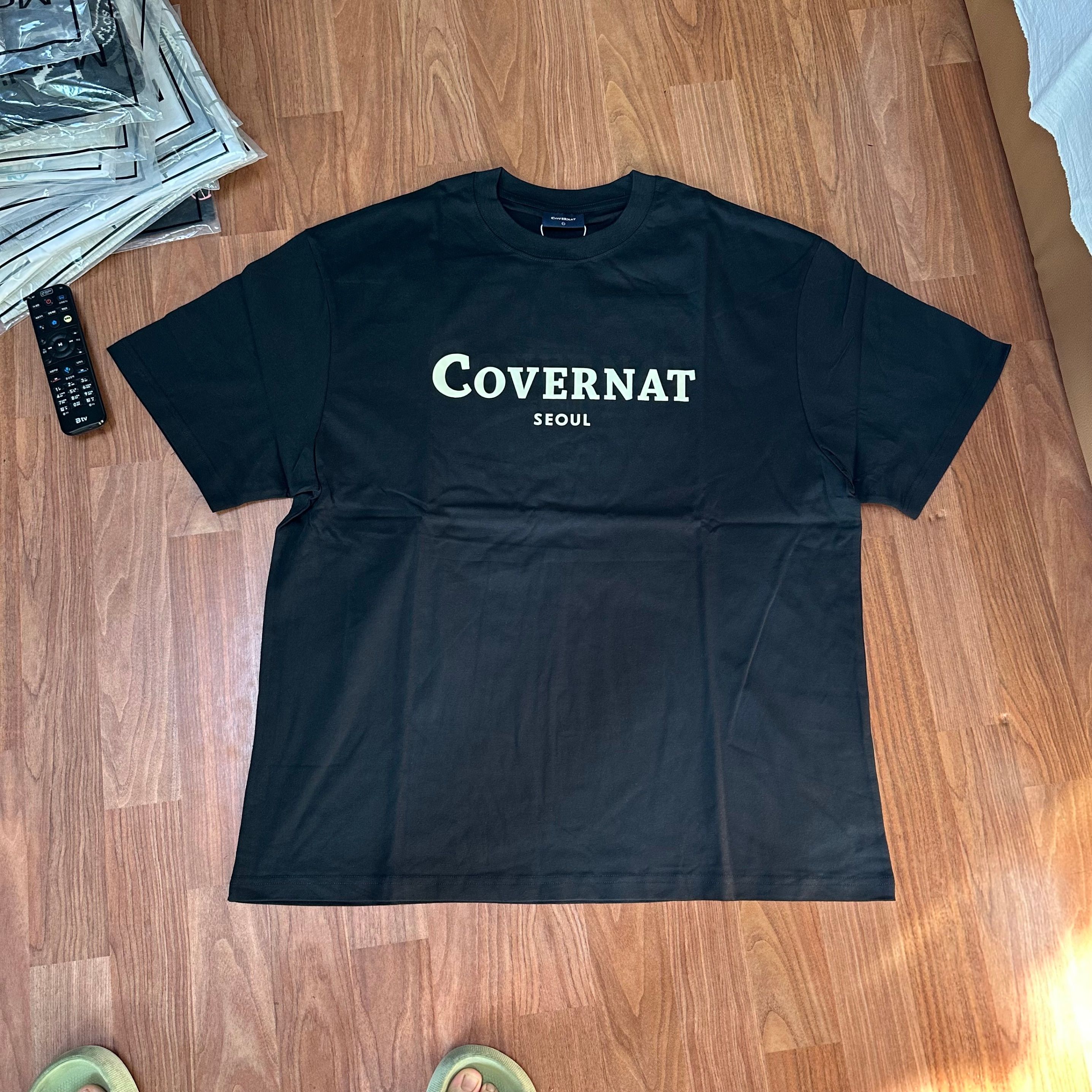 MUSINSA | COVERNAT Seoul Logo T-Shirt Black