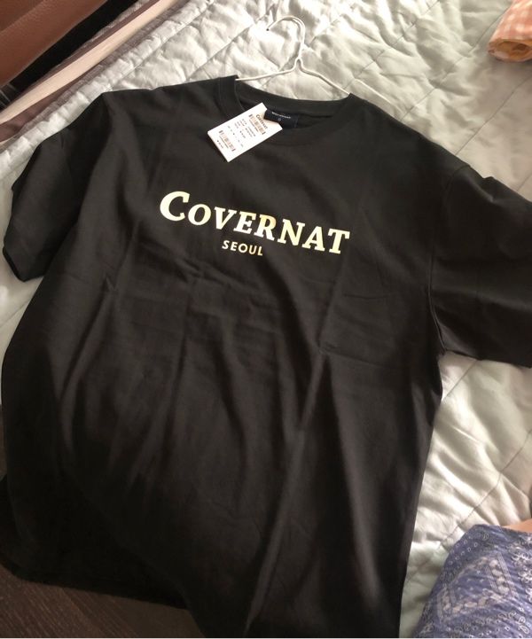 MUSINSA | COVERNAT Seoul Logo T-Shirt Black