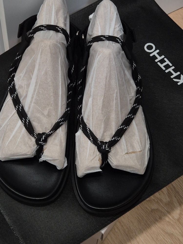 MUSINSA | KHIHO Easy Rope Sandals Black