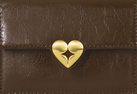 MUSINSA | fennec HEARTY TRIPLE WALLET - BLACK