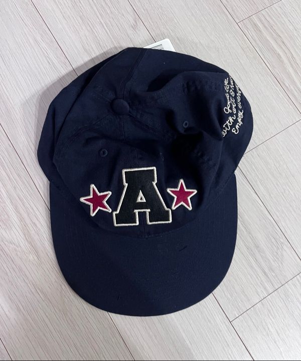 MUSINSA | AEAE WASHED CAPITAL LOGO CAP [AQUA BLUE]